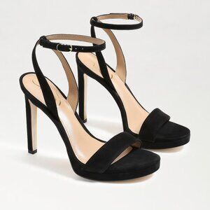 Sam Edelman Black Suede Heeled Sandals